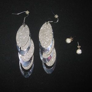 Beautiful sparkling earrings.